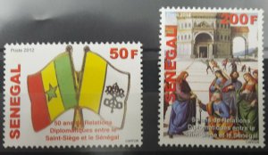 SENEGAL 2012 JOINT ISSUE VATICAN DIPLOMATIC RELATIONS DIPLOMATIQUES MNH