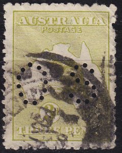 AUSTRALIEN AUSTRALIA [Dienst Lochung] MiNr 0037 IX ( O/used ) [01]