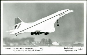 Great Britain Stamps Concorde SST Picture Postcard G-Boac 1980 Flight