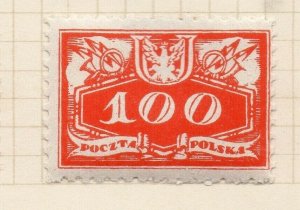 Poland 1920 Early Issue Fine Mint Hinged 100h. NW-184397