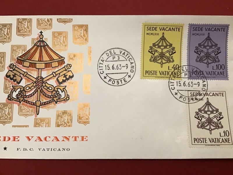 Vatican 1963 Sede Vacante  First Day Cover Postal Cover R42355