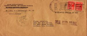 United States A.P.O.'s 6c Adams Prexie (2) 1945 U.S. Army Postal Service, A.P...
