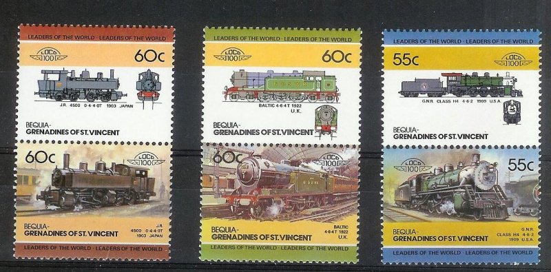 ST VINCENT GRENADINES-BEQUIA Sc#8-34 Partial Set MNH FRESH!