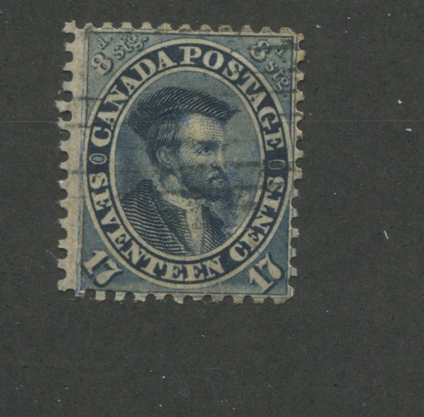 1859 Canada Stamp #19a 17c Used Average 