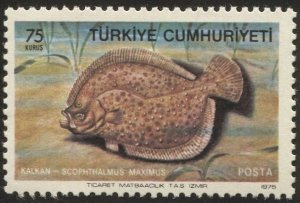 TURKEY 1975  Sc 2017  MNH  Turbot Fish VF