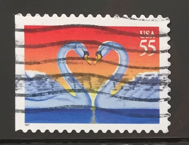 US #3124 Used VF - Love Birds 55c