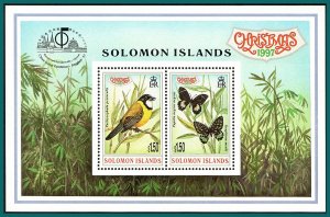 Solomon Islands 1997 Christmas, Bankok, MS MNH #861,SGMS902 butterflies birds
