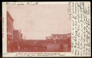 USA 1906 Colorado Brush Street Scene Horses Wagons Veile Denmark 92530