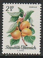 1966 Austria - Sc 782 - MNH VF - 1 single - Apricots