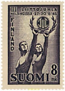 93411 MNH FINLANDIA 1946 3 FESTIVAL DE LA LIGA DEPORTIVA DE LOS TRABAJADORES ...