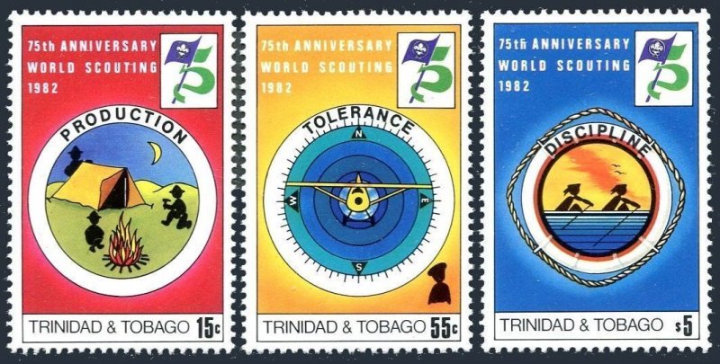 Trinidad & Tobago 361-363, MNH. Michel 448-450. Scouting Year 1982.