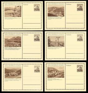 AUSTRIA (120) Scenery View Brown 1 Shilling Postal Cards c1950s ALL MINT UNUSED