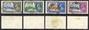 Hong Kong SG133/6 1935 Silver jubilee Set used Cat 16 pounds