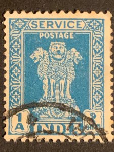 1a India stamp  ,  black cancelled postage used, refno:5014