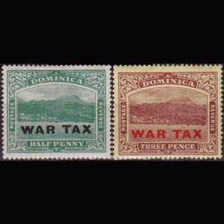 DOMINICA 1918 - Scott# MR3-4 View Surch. Set of 2 LH