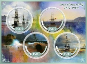 Stamps.Art.Painting.IvanAivazovsky  2021 year 1+1 sheets perforated Cabo Verde