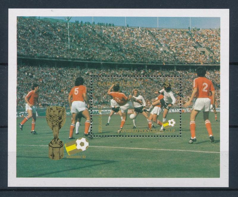 [59323] St. Lucia 1982 World Cup Soccer Football Spain MNH Sheet