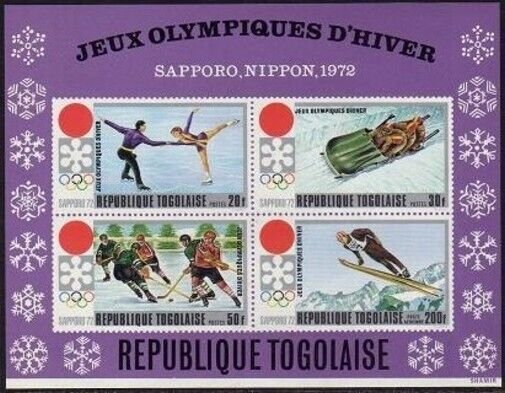 Togo 789-793,C165, C165a, MNH. Mi 888-893, Bl.59. Olympics Sapporo-1972. Hockey,