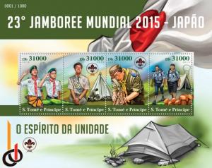 SAO TOME E PRINCIPE 2015 SHEET JAPAN WORLD JAMBOREE SCOUTS st15306a