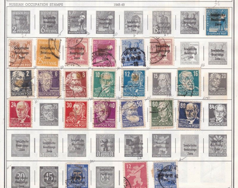 GERMANY  ^^^^1948-49 RUSSIAN OCCUPATION  used on page  $$@  lar 2831ddr31