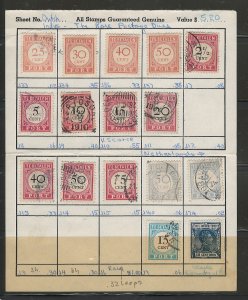 NETHERLAND & COLONNIES 1881 1907 POSTAGE DUE ACCUMULATION