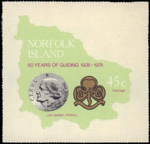 Norfolk Island #225-228, Complete Set(4), 1978, Scouts, Never Hinged