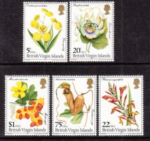 British Virgin Islands 401-405 Flowers MNH VF