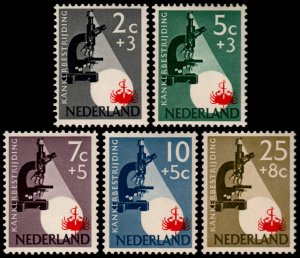 ✔️ NETHERLANDS 1955 - AGAINST CANCER - SC.B281/5 NVPH 661/665 ** MNH