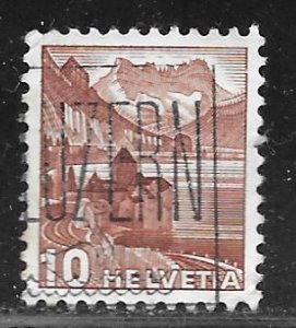 Switzerland 230: 10c Chillon Castle & Dents du Midi, used, F-VF