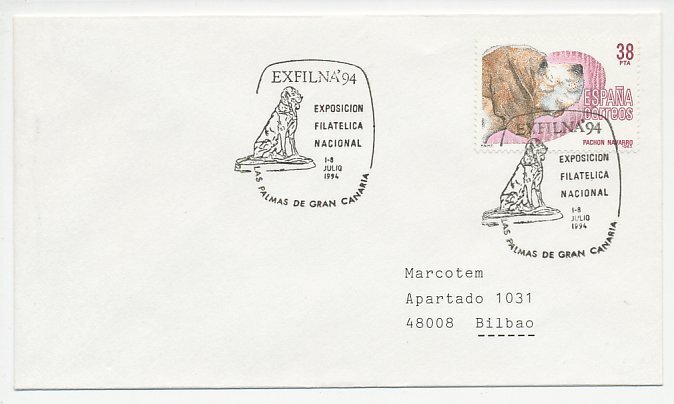 Cover / Postmark Spain 1994 Dog 