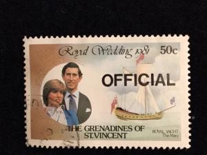 St. Vincent Grenadines – 1982 – Single Stamp – SC# O1 - Used