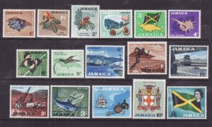 Jamaica-Sc#217-32- id7-unused NH set-Maps-Birds-Flags-1964-