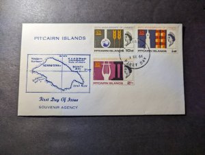 1966 British Pitcairn Islands Souvenir First Day Cover FDC 20 Years UNESCO