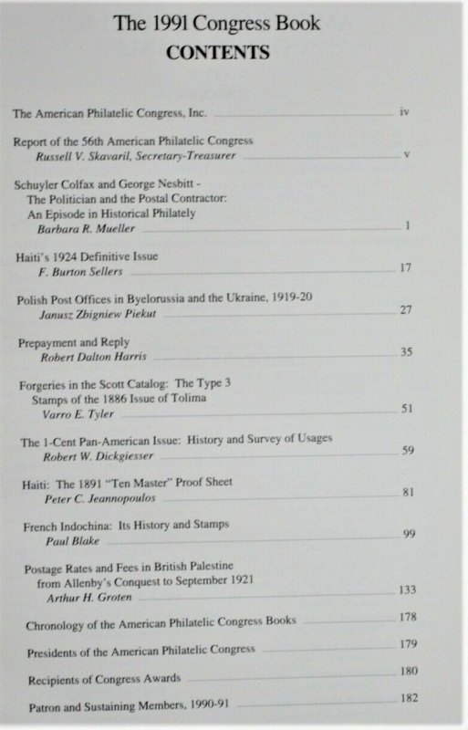 American Philatelic Congress Fifty-Seventh Book 1991