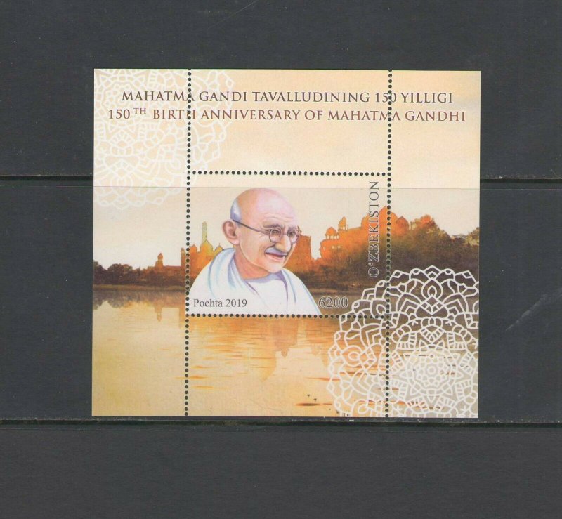 UZBEKISTAN: 2019 N I   / **150th ANNIV-MAHATMA GANDHI**/ Sheet of 1 / MNH 