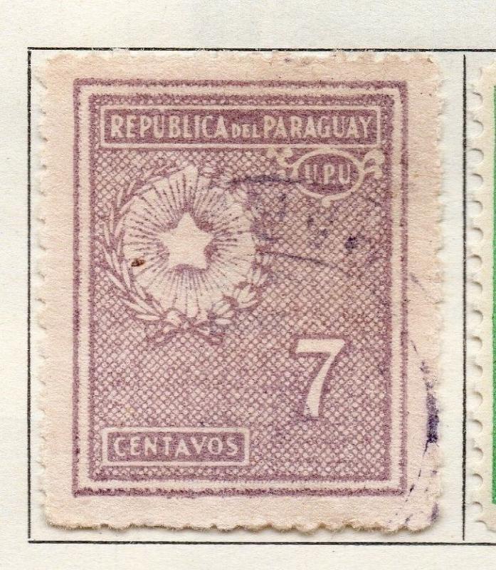 Paraguay 1927-30 Early Issue Fine Used 7c. 125240