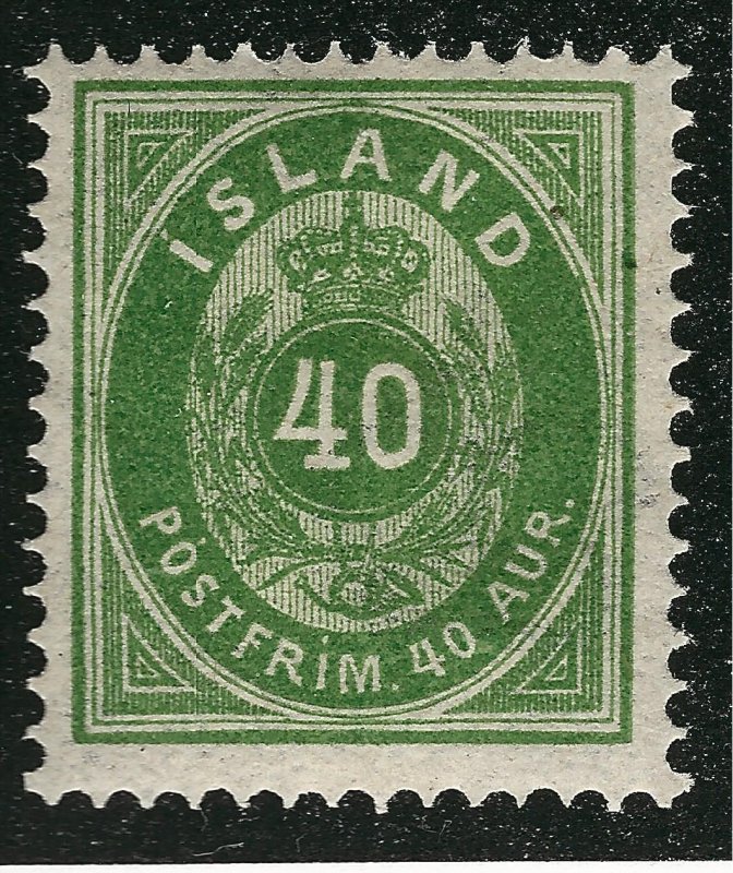 Iceland Vibrant Sc#14 Mint OG Hinged VF SCV $110...!!