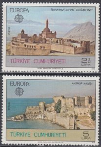 TURKEY Sc # 2091-2 CPL MNH - PALACE and CASTLE