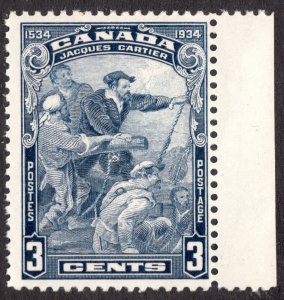 1934 Canada Sc #208 -  3¢ Jacques Cartier - MNH