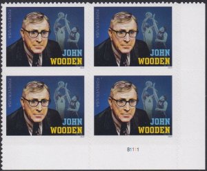 5833 John Wooden Plate Block MNH