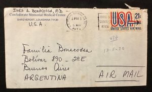 CM) 1973. UNITED STATES. AMERICAN LOGO. ENVELOPE SENT ARGENTINA. XF