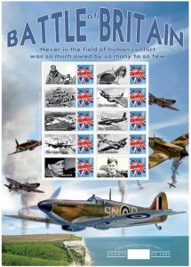 GBS129 Battle of Britain Smiler sheet no.228 of 1000 U/M