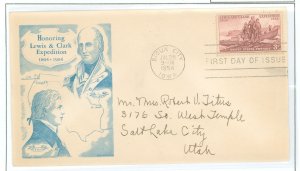 US 1063 Lewis + Clark Expedition cachet variety cach craft- Mellone's specialized cachet catalog (1983) variety 1063-6