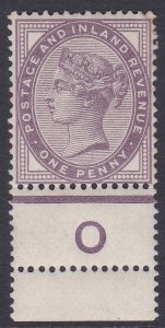 1d lilac control O perf single with extra row of perfs UNMOUNTED MINT 