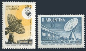 Argentina 902,C115, MNH. Mi 1030-1031. INTELSAT, 1969. Radar, Balcarce Station.