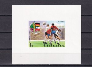 SA18c Liberia 1974 Football World Cup, West Germany mint minisheet imperf