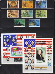 Grenada Grenadines Scott 91-100a complete set F to VF CTO.