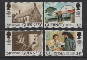 Guernsey  #422-25  (1990 Europa Post Offices set) VFMNH  CV $2.30