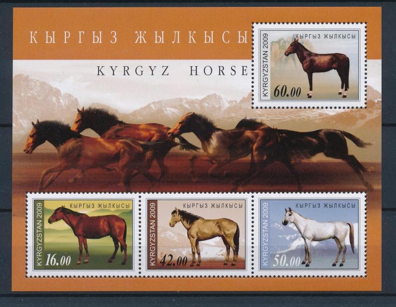 [41623] Kyrgyzstan 2009 Animals Horses MNH Sheet