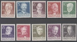 GERMANY BERLIN 1952 Famous Men set MNH .....................................F123